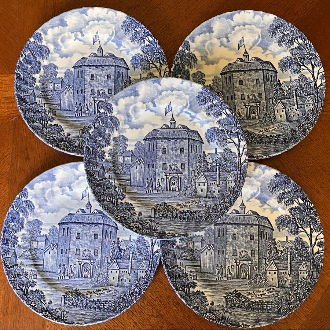 【英国ビンテージ】リッジウェイ★シェイクスピアカントリー★プレート5枚