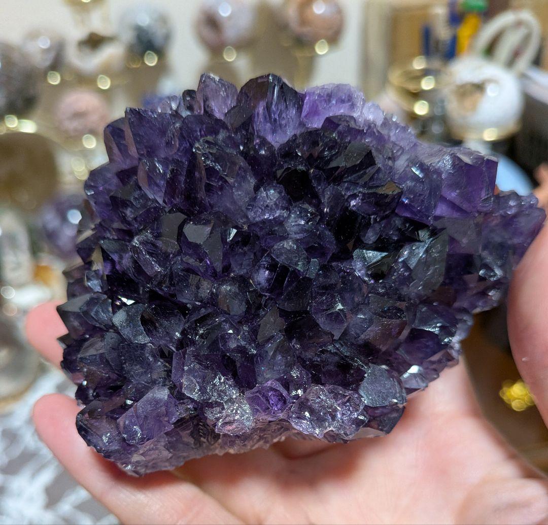 hhkk☆クラスター☆ウルグアイ産☆ファントム☆天使の指紋☆台座付き☆