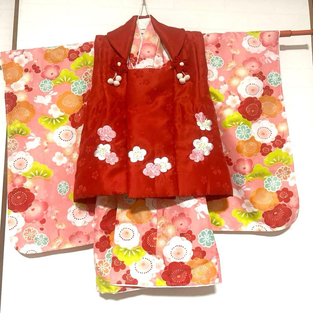 着物 七五三 3歳 女の子 セット 中古品 子供着物