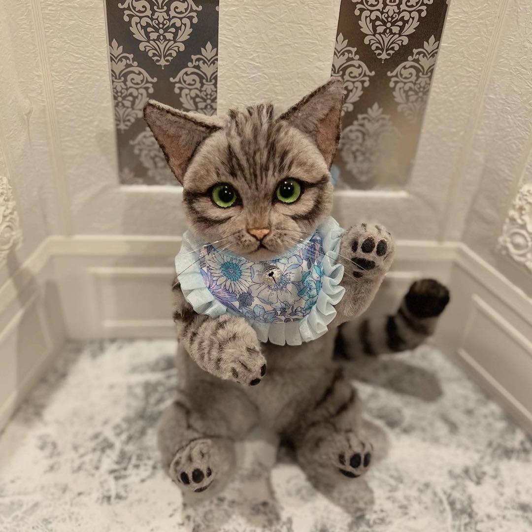 アートドール アメリカンショートヘア猫ぬいぐるみ ハンドメイド