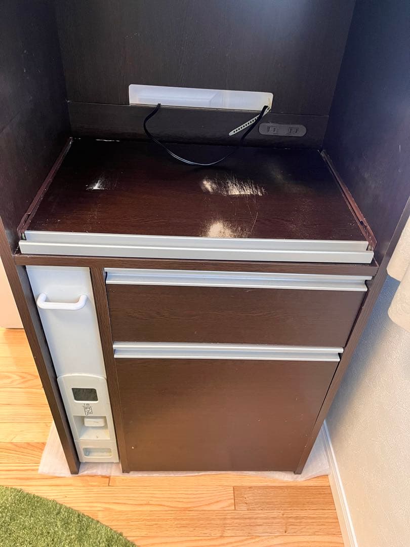 キッチン棚　キッチンラック　米びつ付き　炊飯器置き　キッチン収納