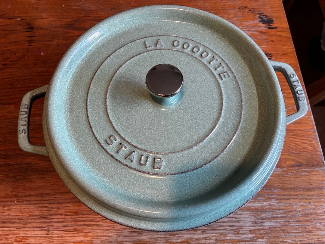 ストウブ 26cm 両手鍋 セージグリーン