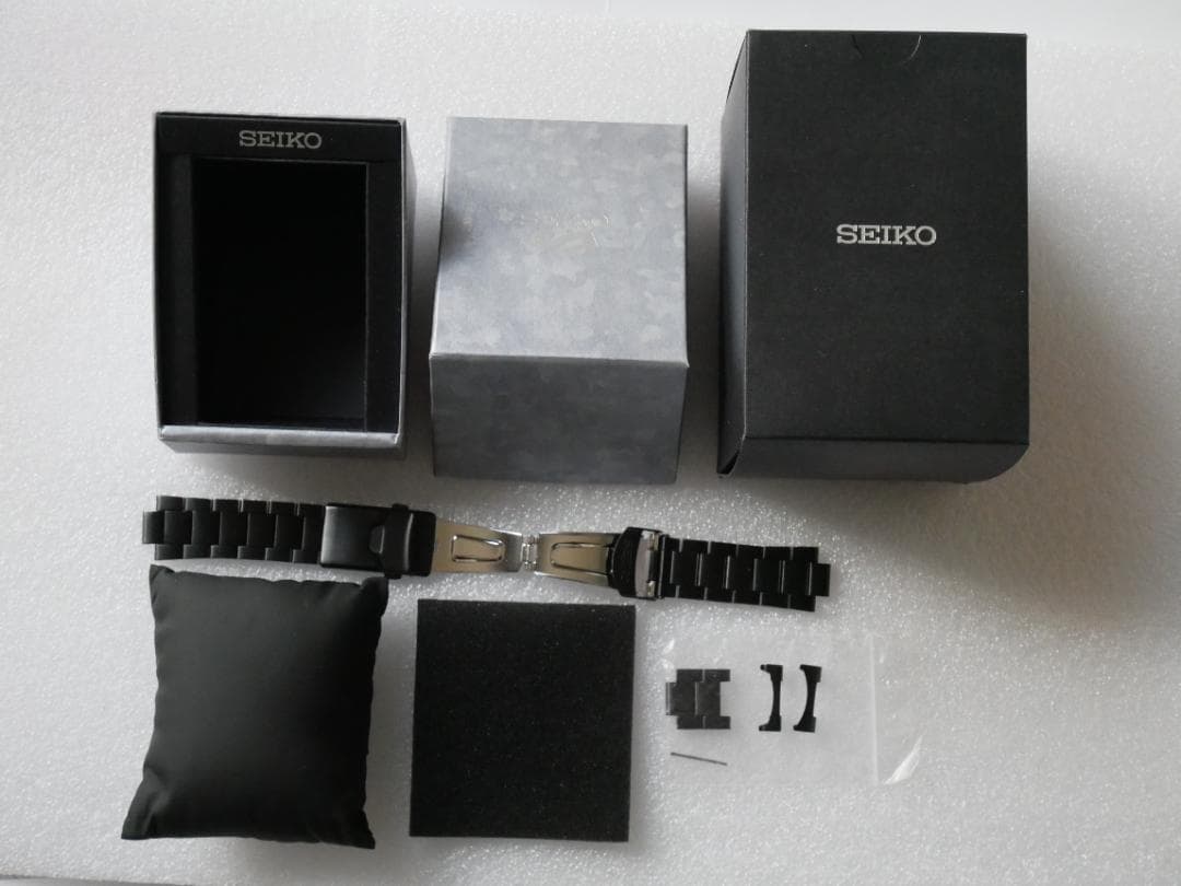 【美品】SEIKO SBSA075純正ブラック金属ベルト