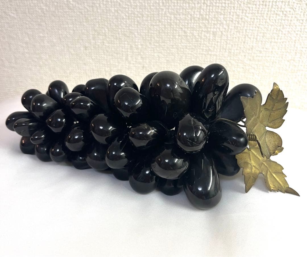 パワーストーンを身近に！【オニキスの葡萄　置物　ヴィンテージ ブラジル産】