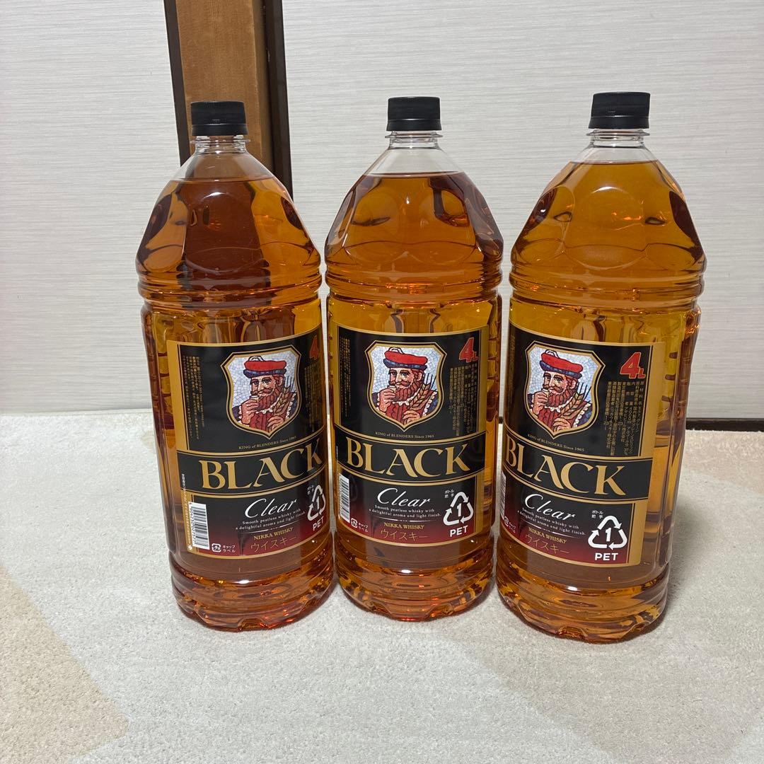 ブラックニッカ　クリア　未開封　4L ウイスキー　3本