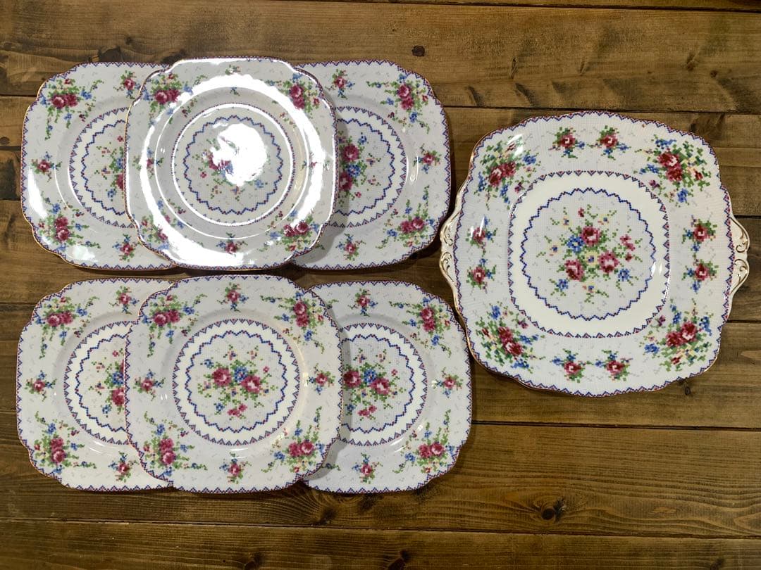 ロイヤルアルバート プチポワン 食器　スクエア皿　  