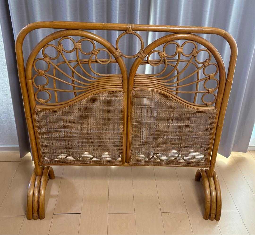 ラタン 藤 パーテーション 衝立 アジアン ヴィンテージ レトロ アンティーク