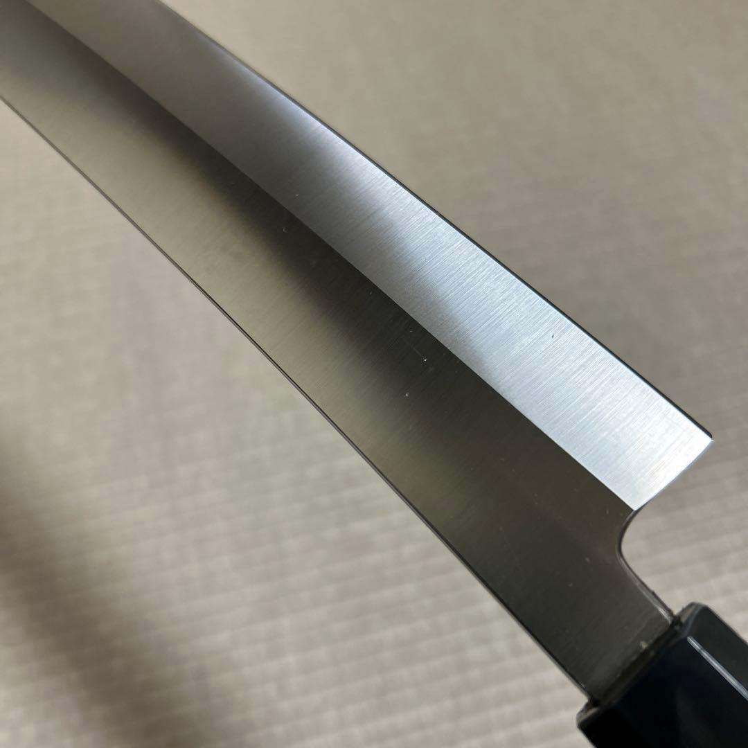 尺三　先丸　V金10号　本焼　包丁　和包丁　黒檀　柳刃　刺身　鬼反り