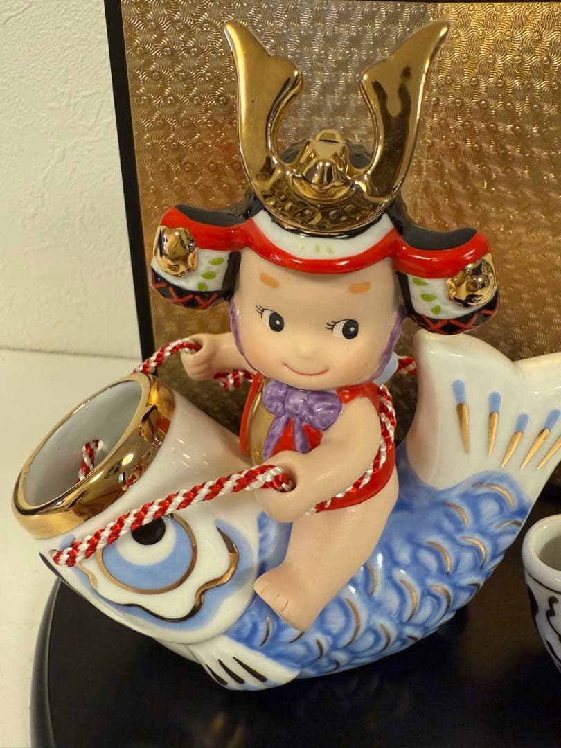 ローズオニール　キューピー　五月人形　兜バージョン　節句　陶器