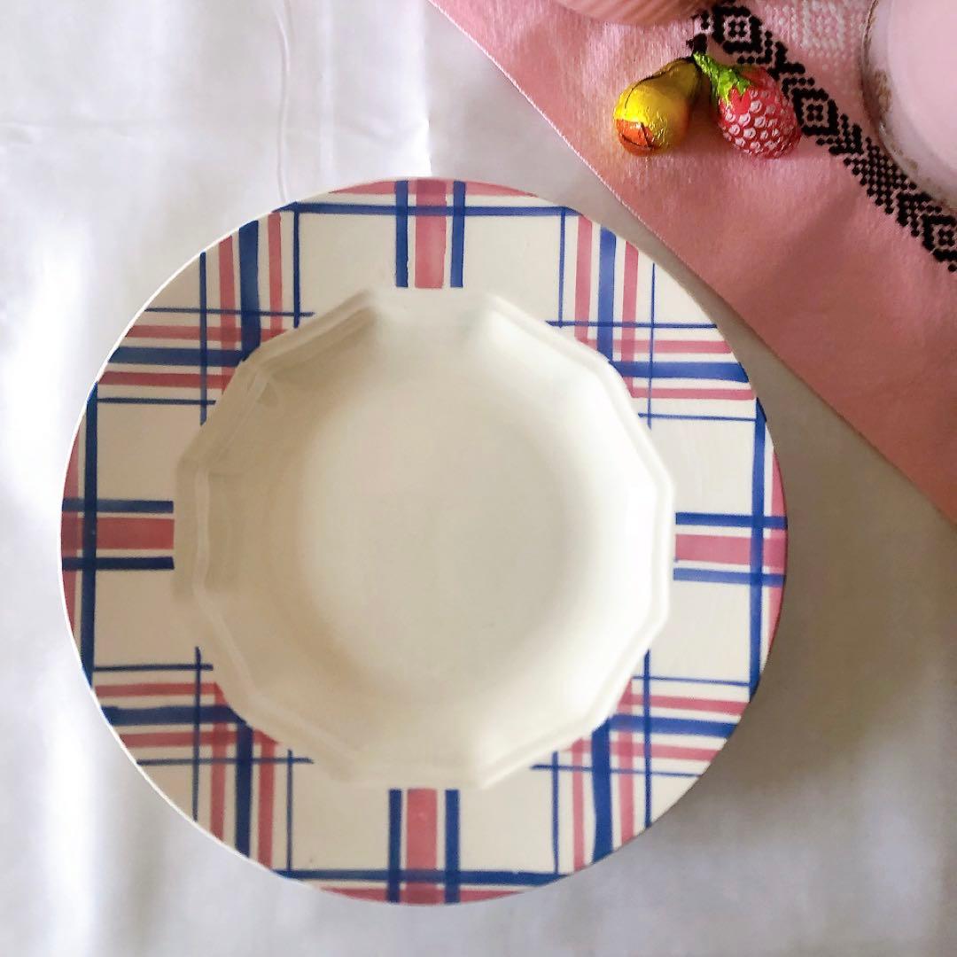 クレイユエモントロー HBCM スーププレート　B フランスアンティーク食器