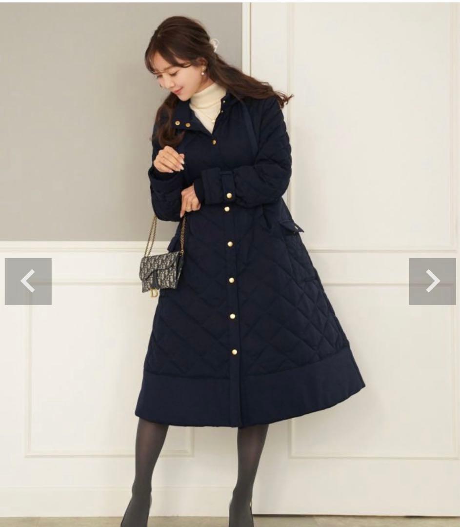 【新品未使用】le reve vaniller キルティングフェイクダウンコート