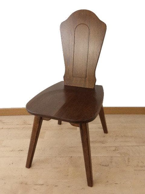 勇峰工芸　チロル　イス②　チェアー　ナラ材家具　 旭川家具　再塗装済　ＵＳＥＤ