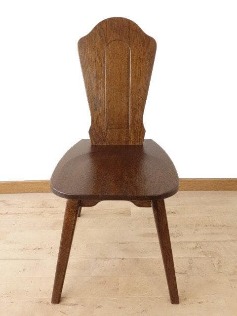 勇峰工芸　チロル　イス②　チェアー　ナラ材家具　 旭川家具　再塗装済　ＵＳＥＤ