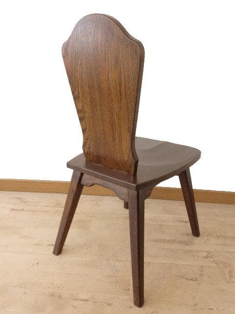 勇峰工芸　チロル　イス②　チェアー　ナラ材家具　 旭川家具　再塗装済　ＵＳＥＤ