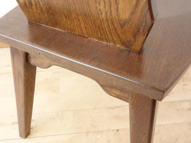 勇峰工芸　チロル　イス②　チェアー　ナラ材家具　 旭川家具　再塗装済　ＵＳＥＤ