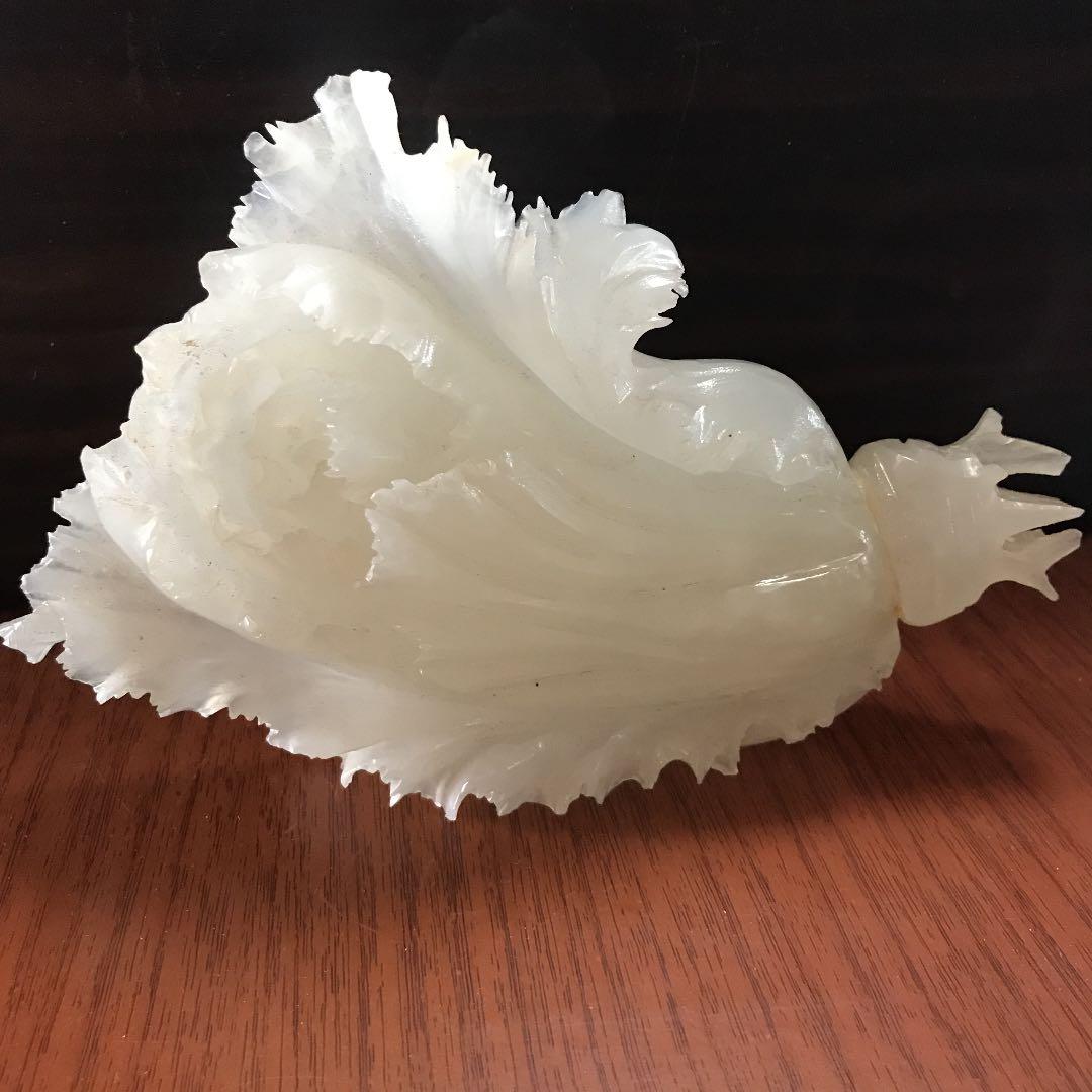 寿山石か玉石か？白菜(百歳　健康長寿縁起置物