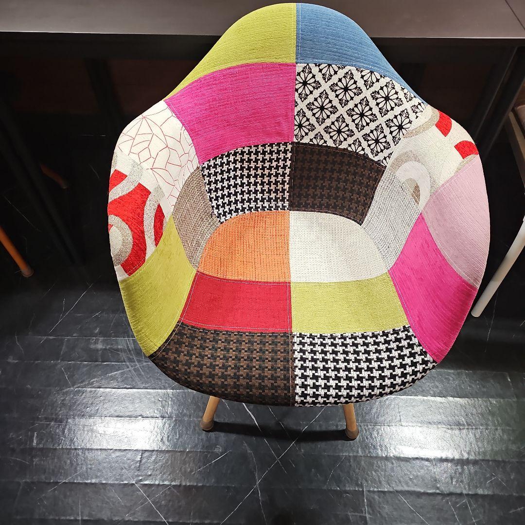 カラフル パッチワーク アームチェア