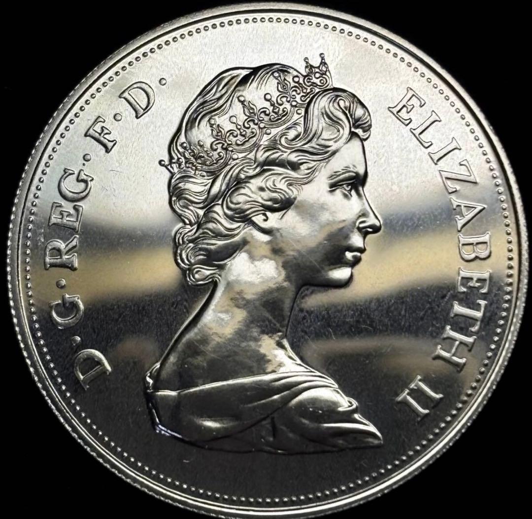 希少　イギリス　エリザベス二世女王陛下ご銀婚　大型銀記念メダル　プルーフ本物保証