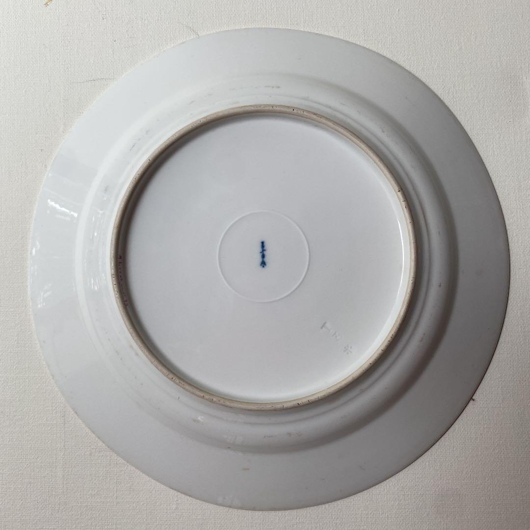 アンティーク高級食器　KPM 7種花　蝶々　赤皿