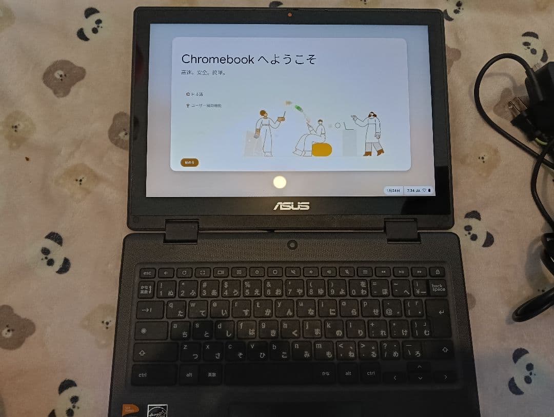 ASUS Chromebook cz1204fm2a 充電器、説明書付き