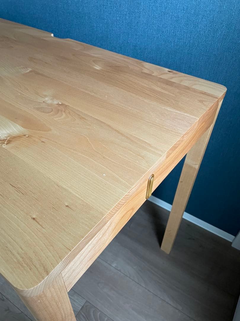 堀田木工☆天然木　軽量デスク　作業台　机　木製デスク 事務机　在宅　学習机