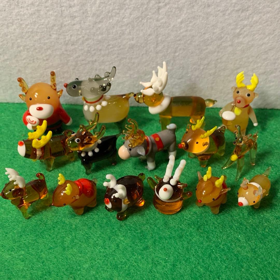 ガラス細工　ミニチュア　クリスマス