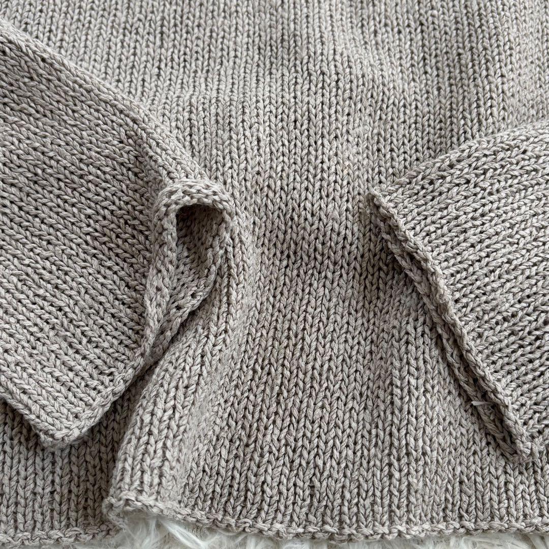 ヨーガンレール ローゲージニット セーター 和紙 ウール コットン ベージュ M