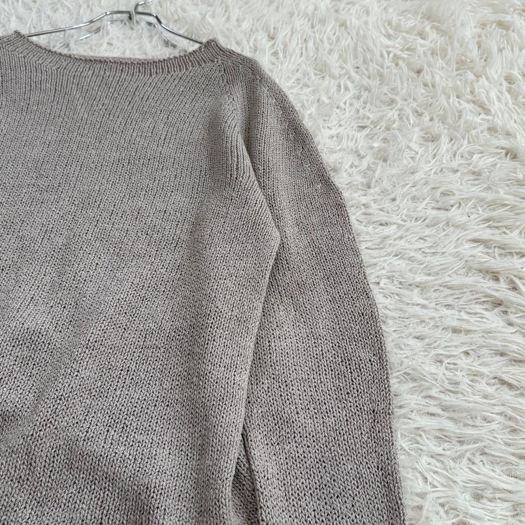 ヨーガンレール ローゲージニット セーター 和紙 ウール コットン ベージュ M