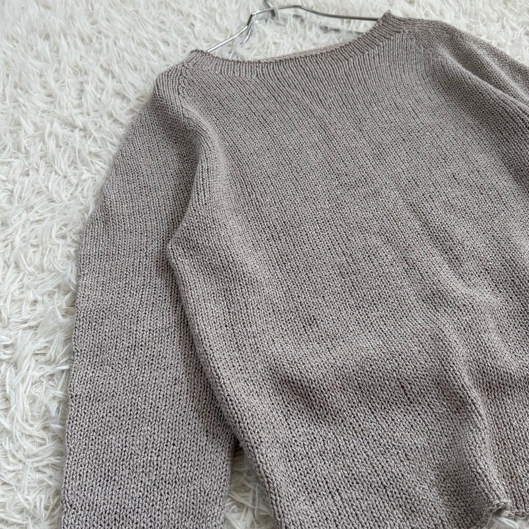 ヨーガンレール ローゲージニット セーター 和紙 ウール コットン ベージュ M