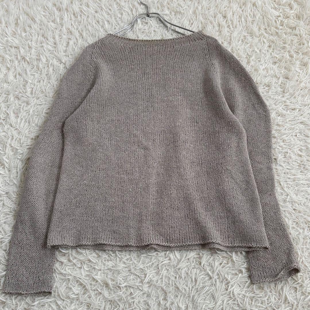 ヨーガンレール ローゲージニット セーター 和紙 ウール コットン ベージュ M