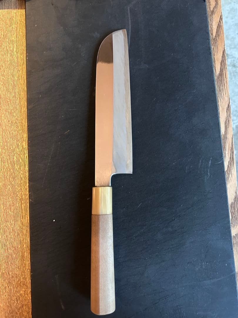 日本製 薄刃包丁 青鋼 木製ハンドル