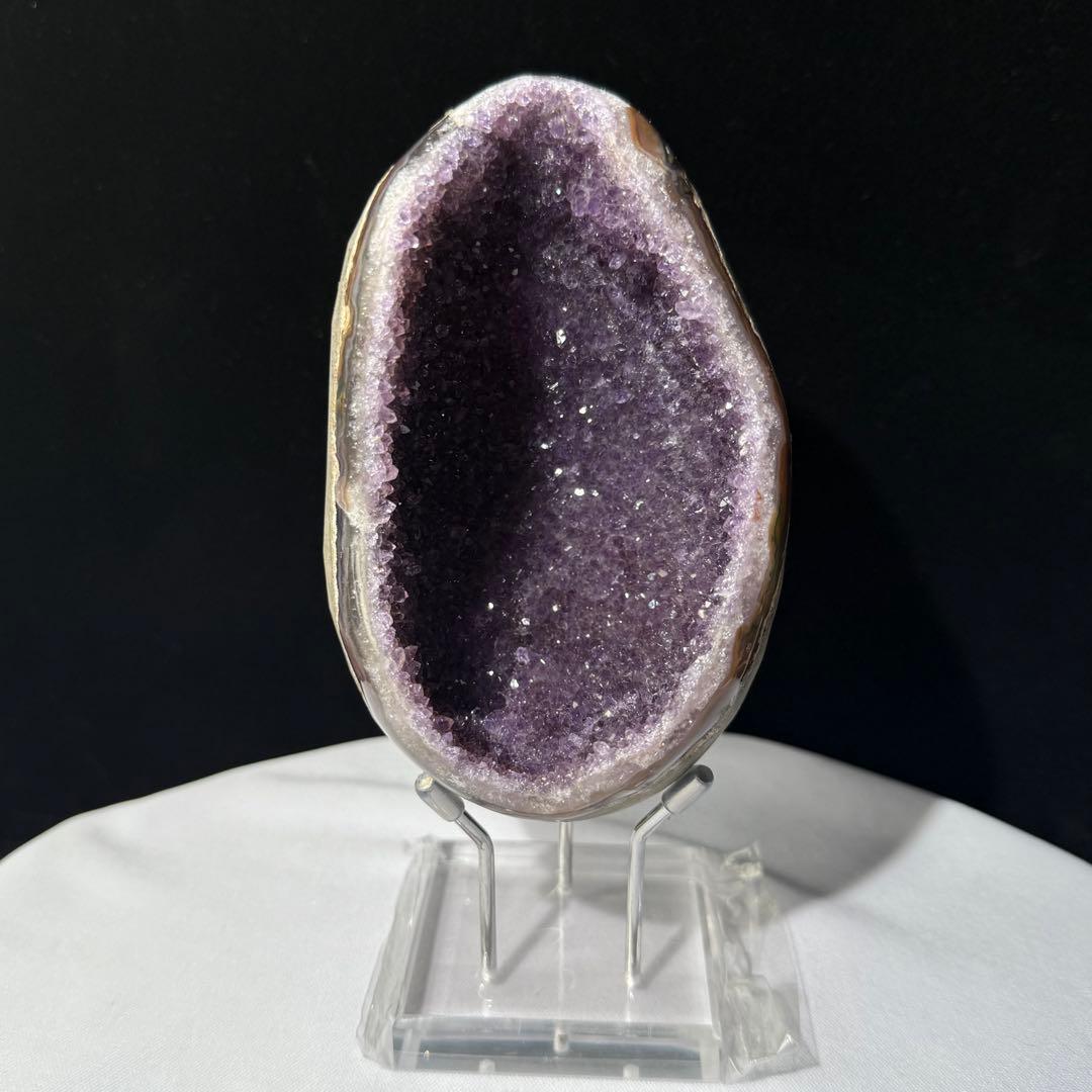 天然石アメジストのドーム　置物NO.072203