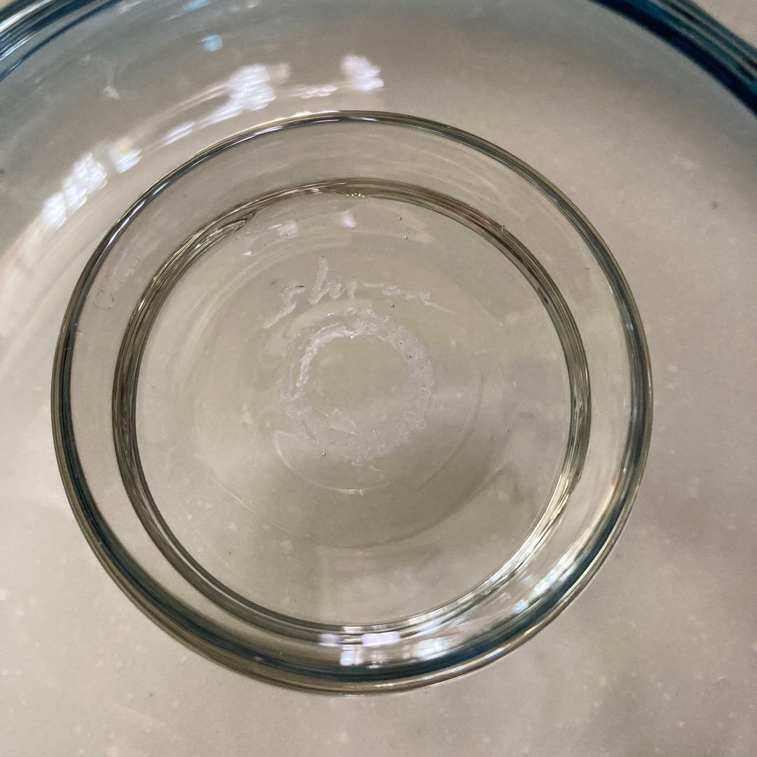 舩木倭帆(フナキ　シズホ)吹きガラス　線巻波型縁飾り皿　4枚直径約16cm