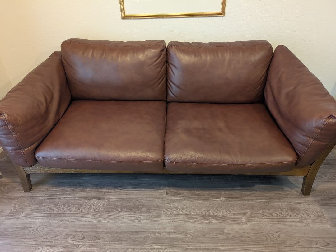 LOWYA本革ソファ（キャメル）