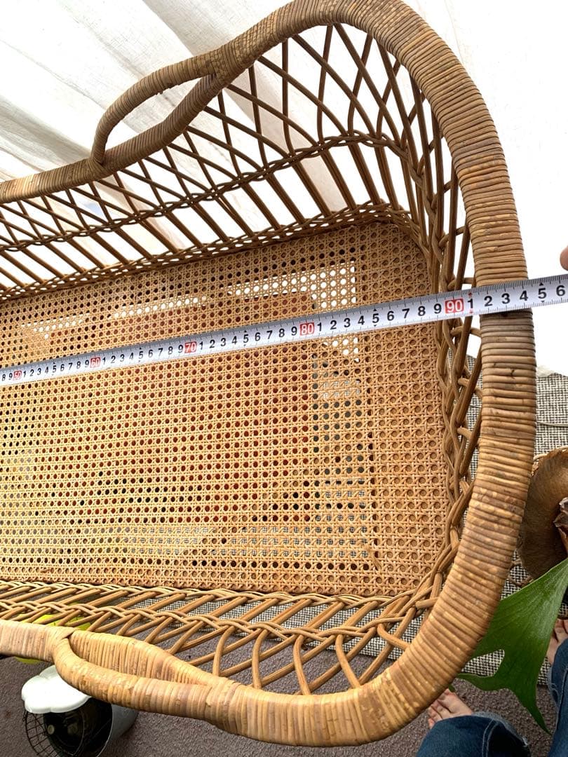 ヴィンテージ　ベビーベッド 籐 ラタン かご インテリア アンティーク