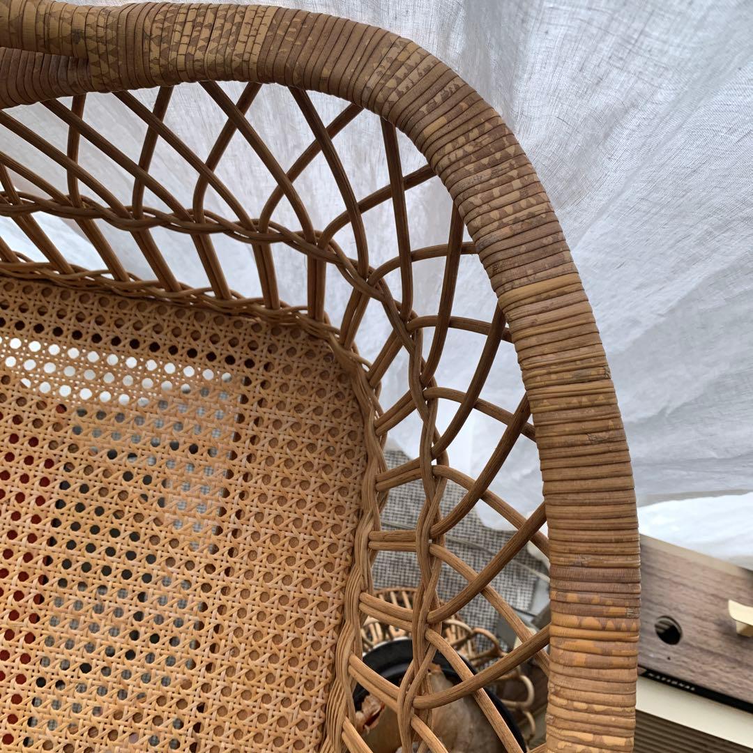 ヴィンテージ　ベビーベッド 籐 ラタン かご インテリア アンティーク