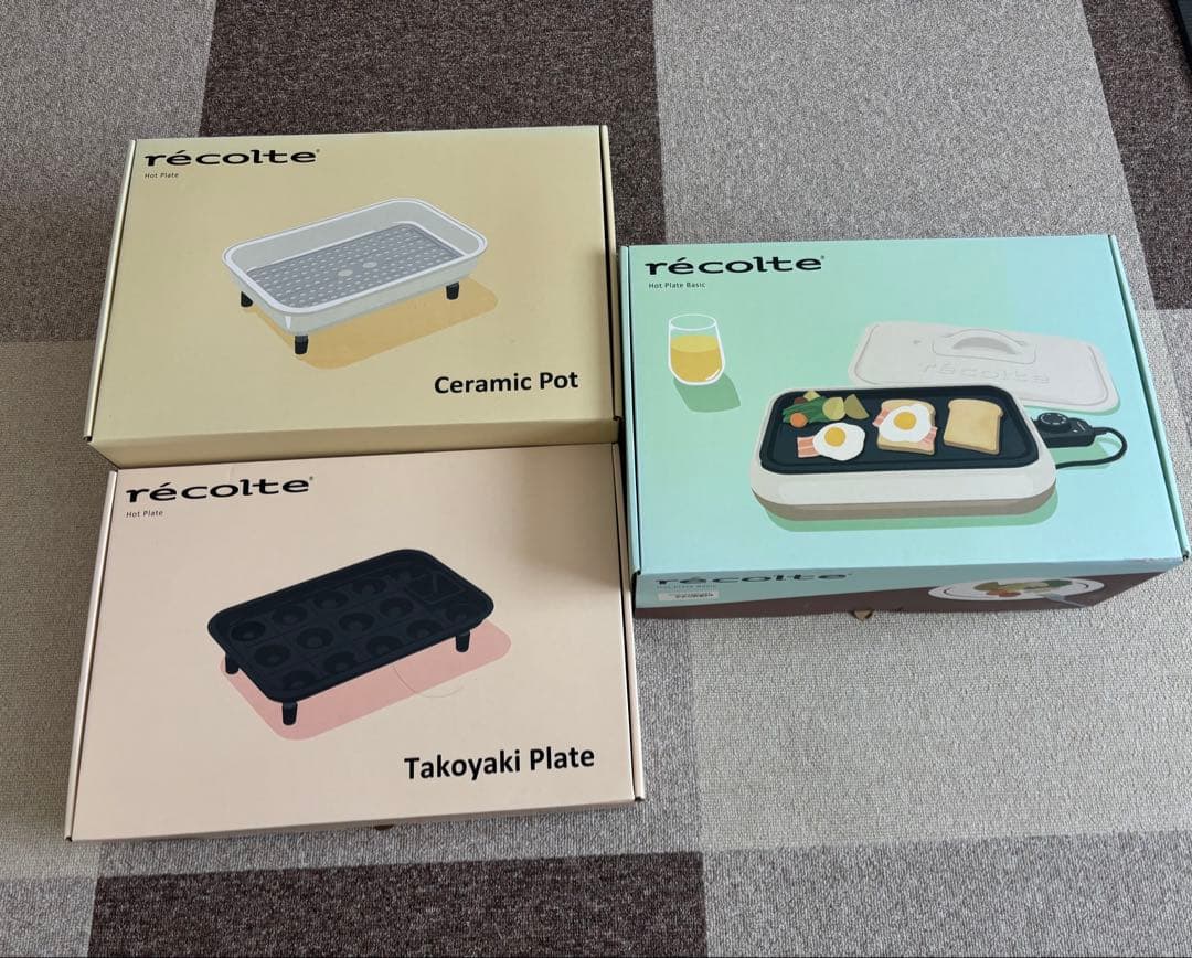 récolte ホットプレート ベーシックたこ焼 他3点セット