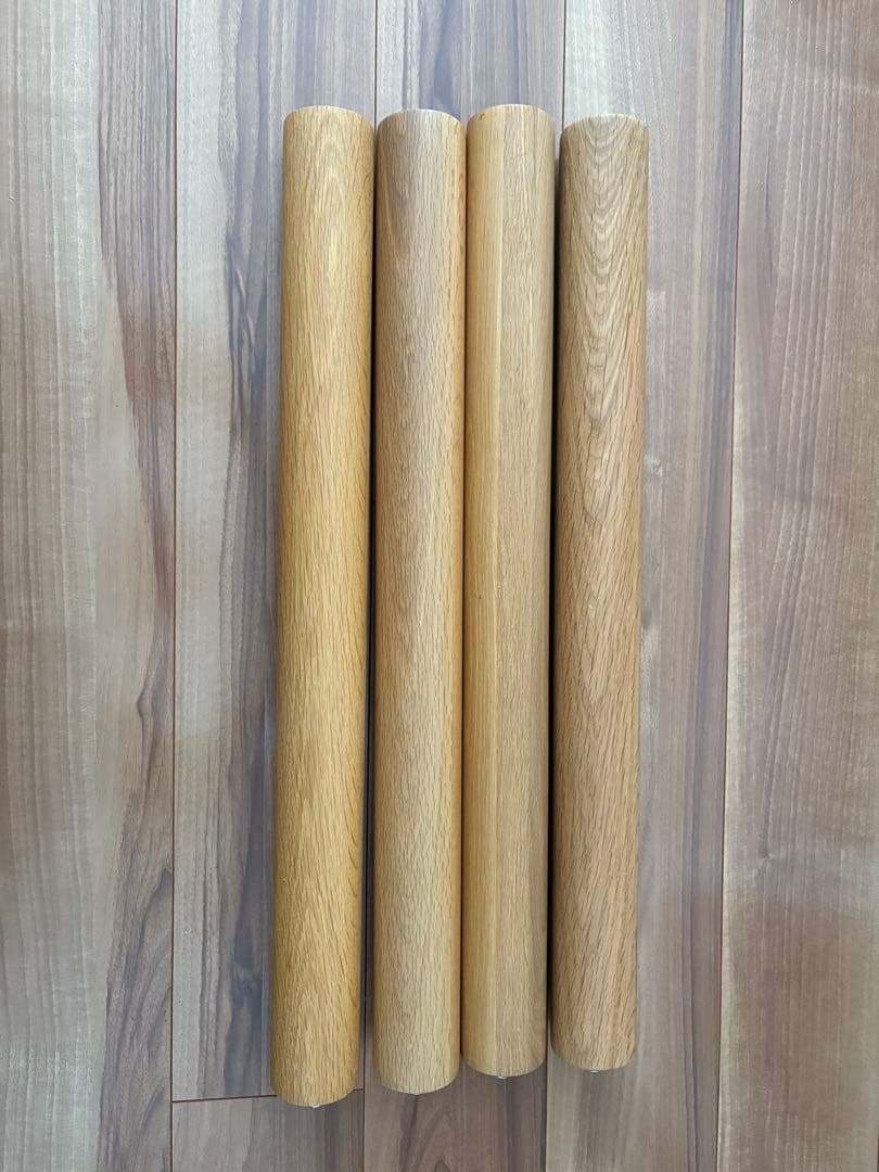 無印良品　木製テーブル脚４本組　オーク材　高さ７２ｃｍ用