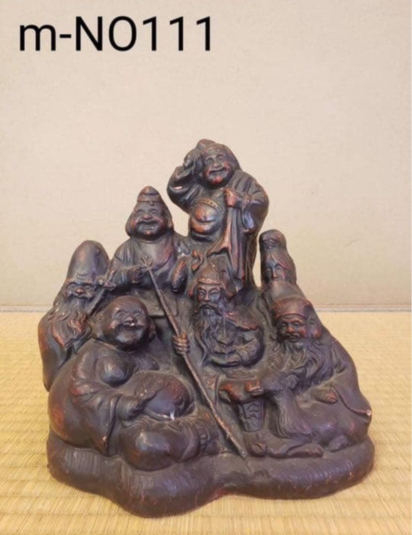 七福神の陶器置物　高さ20 センチ No.111