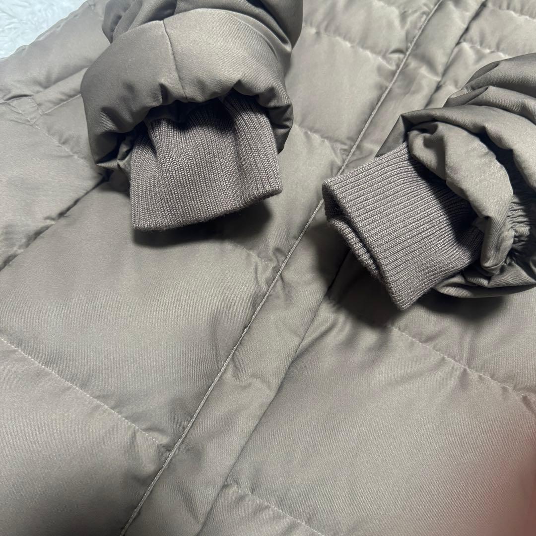 大きめ 美品 INDIVI フーデットファーダウンコートフォックス ロングダウン