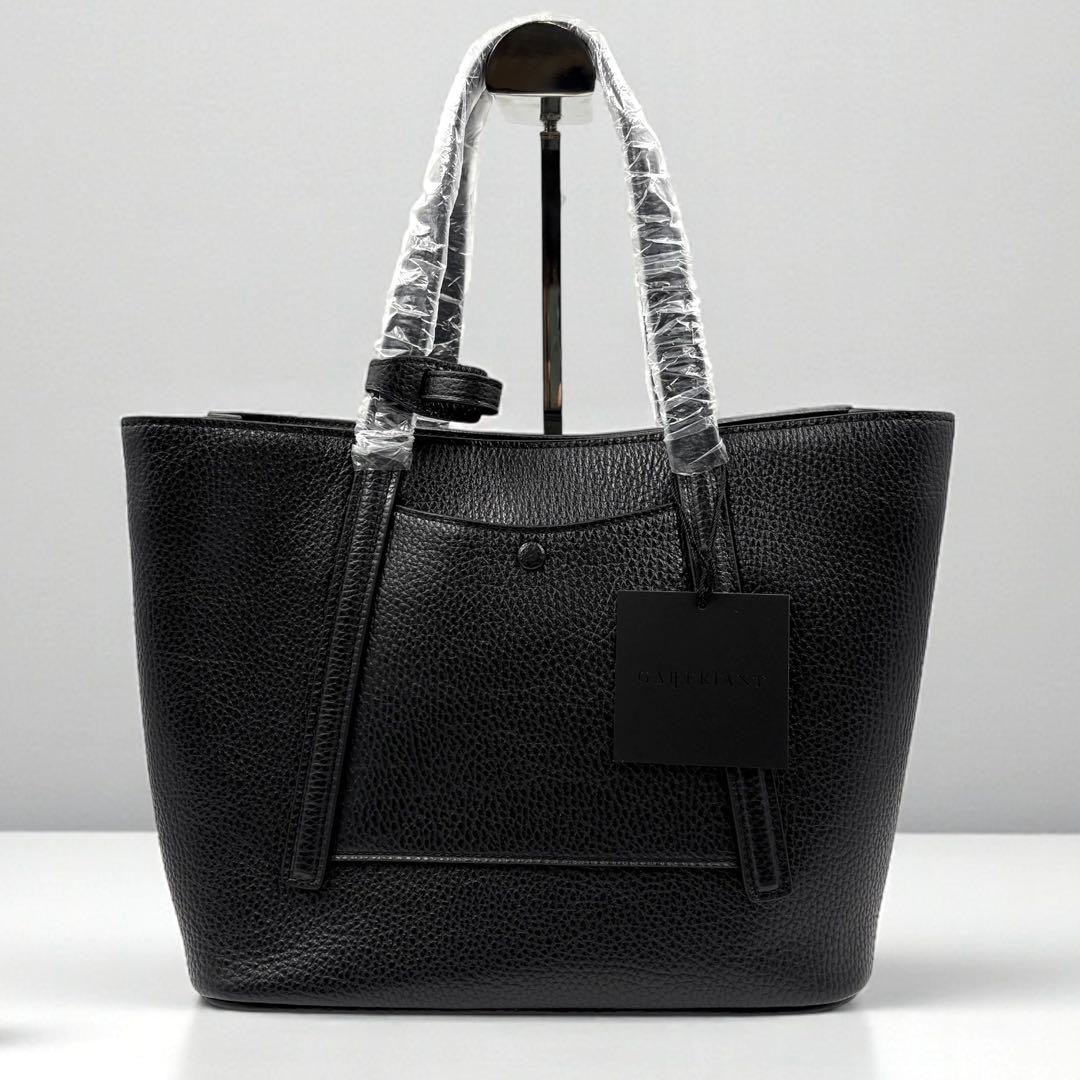 【新品】ガレリアント ボリューム ミニ トートバッグ ブラック レザー マチ広