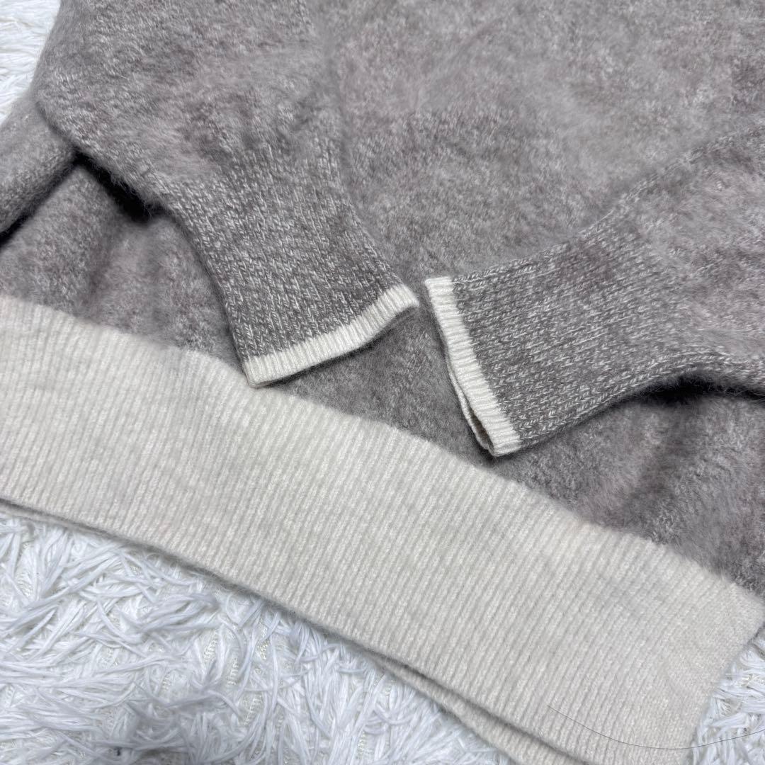 美品 UNITED ARROWS フォックスカシミヤクルーネックニット