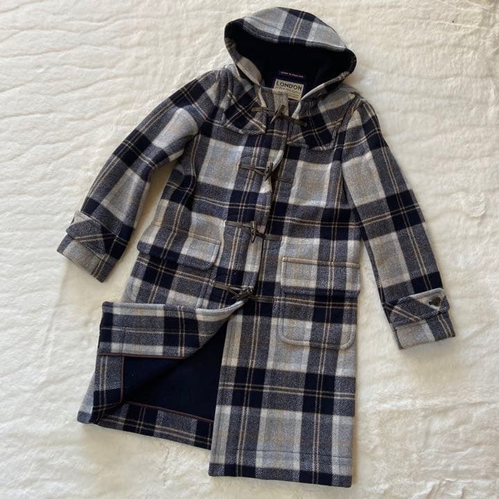 LONDON Tradition チェックメルトンダッフルコート