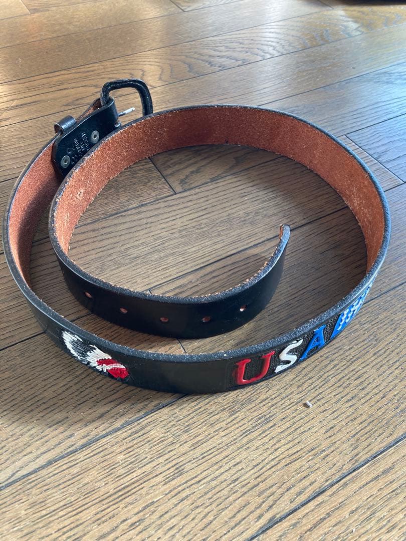 【一点物]MEXICO革ベルト38 ハンドメイド