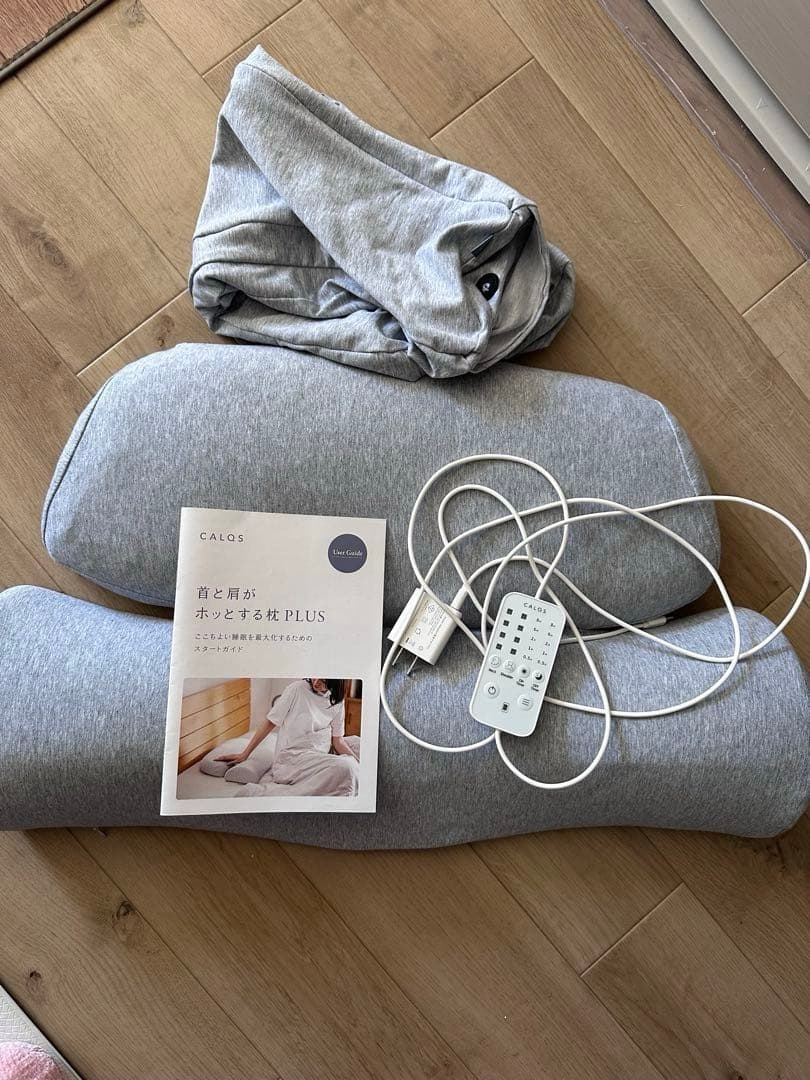 CALQS（カルクス）　首と肩がホッとする枕PLUS カバー付き　ライトグレー