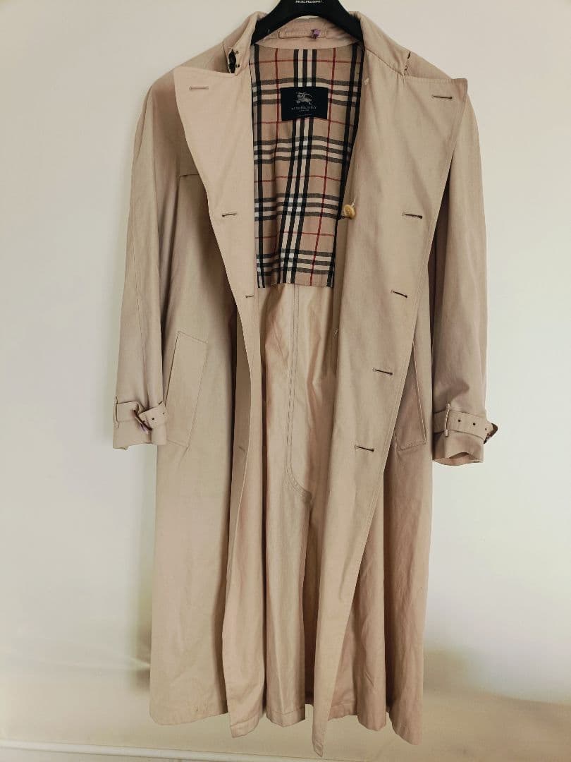 ★超美品★BURBERRY ベージュ チェック裏地 トレンチコート着丈125㌢