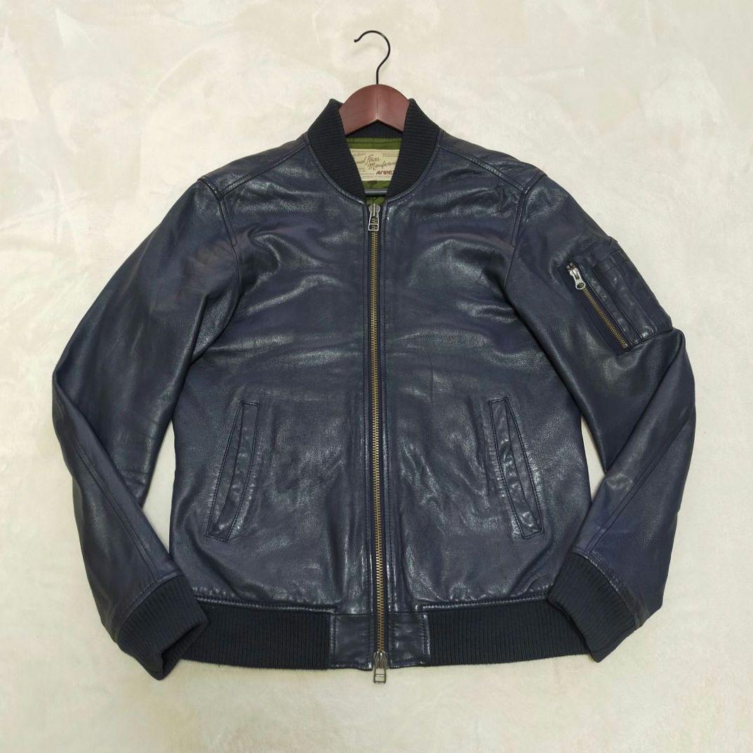 AVIREX　羊革　オールレザーMA-1　Мサイズ