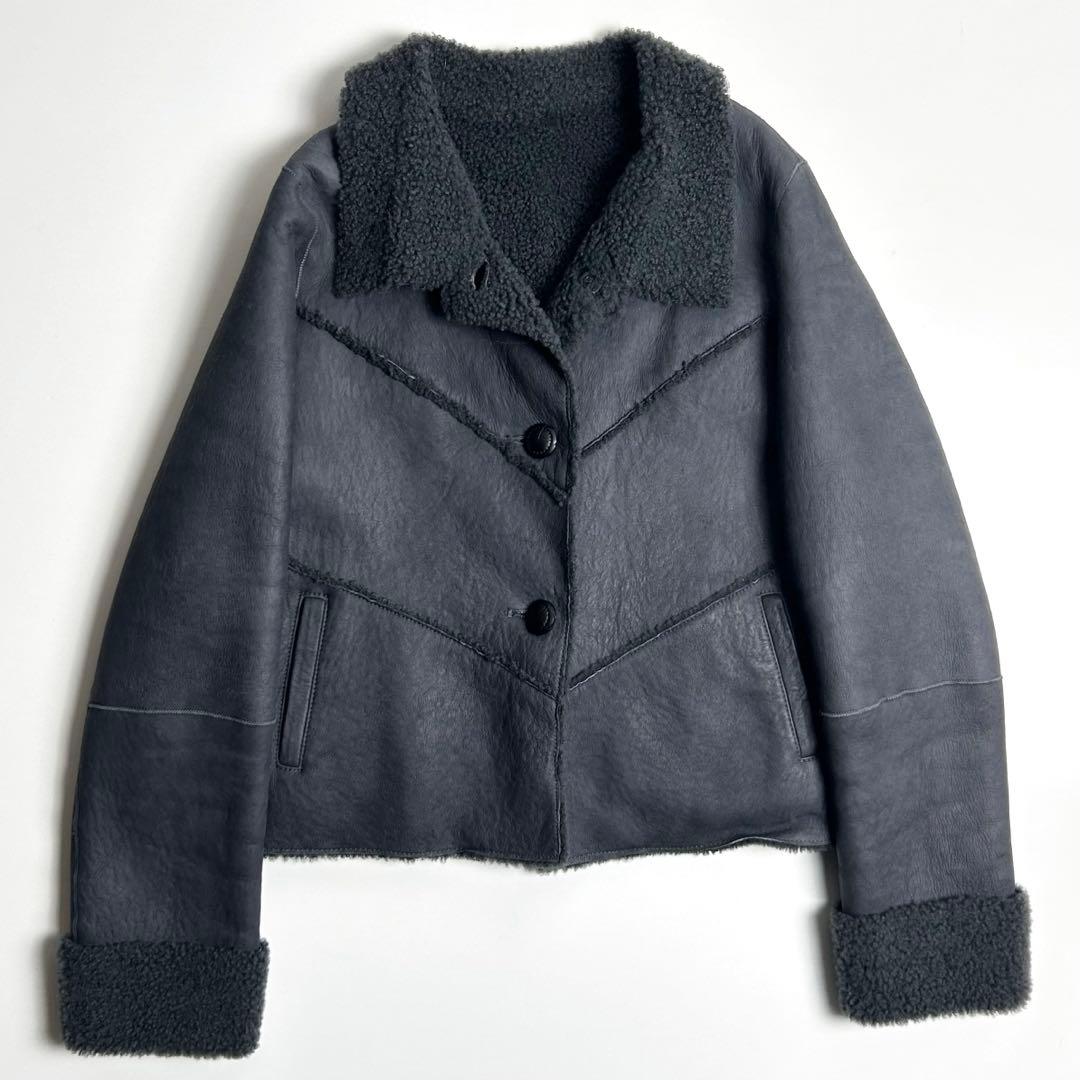【美品】ノーザンワールドバイミズノ/シープムートンジャケット/レザージャケット