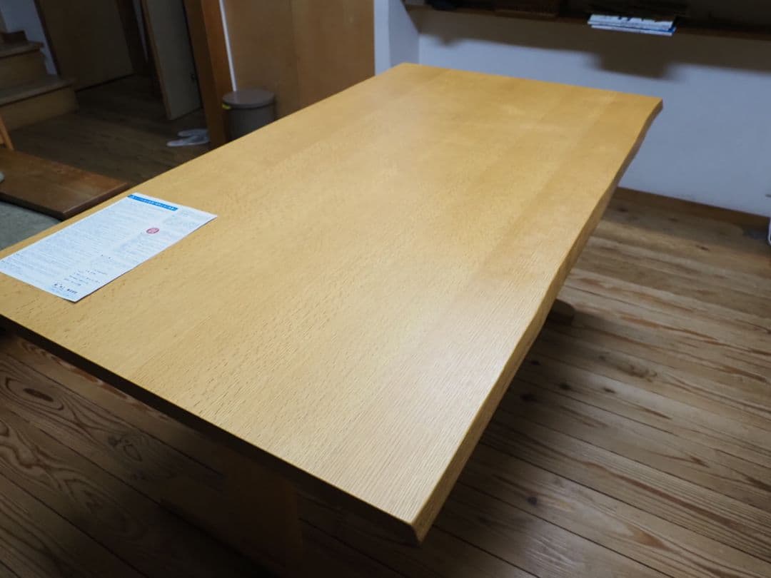 ナチュラル木製ダイニングテーブル 大