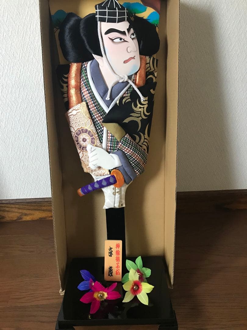 手作り　弁慶羽子板　羽根2個付き